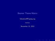 Theme "default", color theme "albatross"
