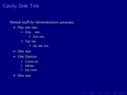 Theme "default", color theme "albatross"
