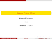 Theme "AnnArbor", color theme "beaver"