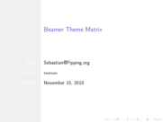 Theme "Bergen", color theme "beaver"