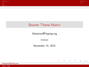 Theme "Ilmenau", color theme "beaver"