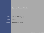 Theme "Bergen", color theme "beetle"
