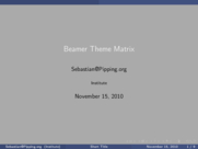 Theme "CambridgeUS", color theme "beetle"