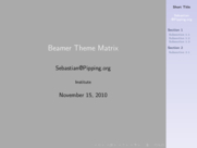 Theme "Goettingen", color theme "beetle"