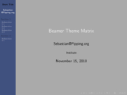 Theme "Hannover", color theme "beetle"