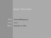 Theme "Bergen", color theme "fly"